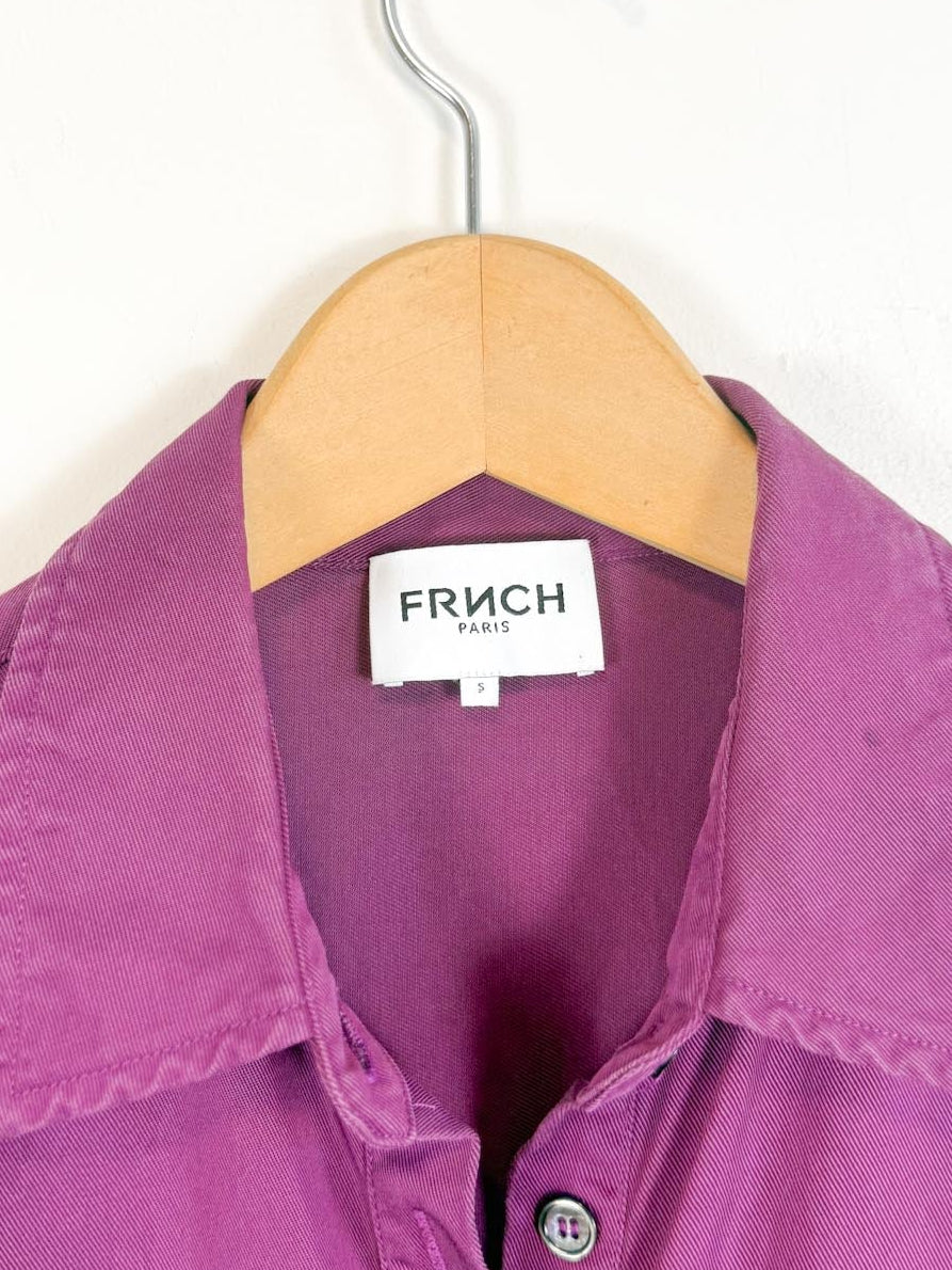 FRNCH Paris Shirt Dress in Aubergine Purple (Size S-L)