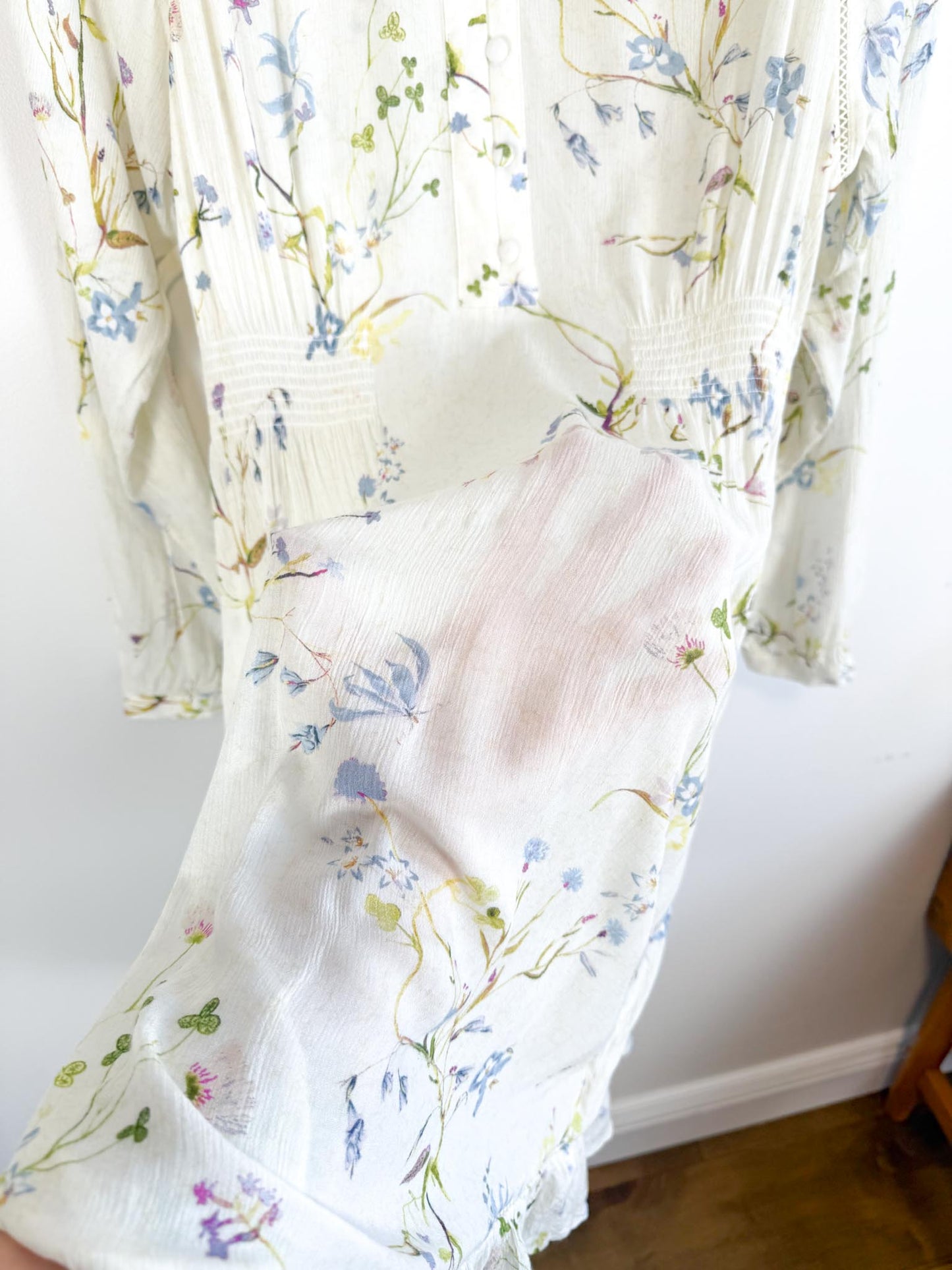 Scotch & Soda Long Sleeve Floral Mini Dress (Size S)