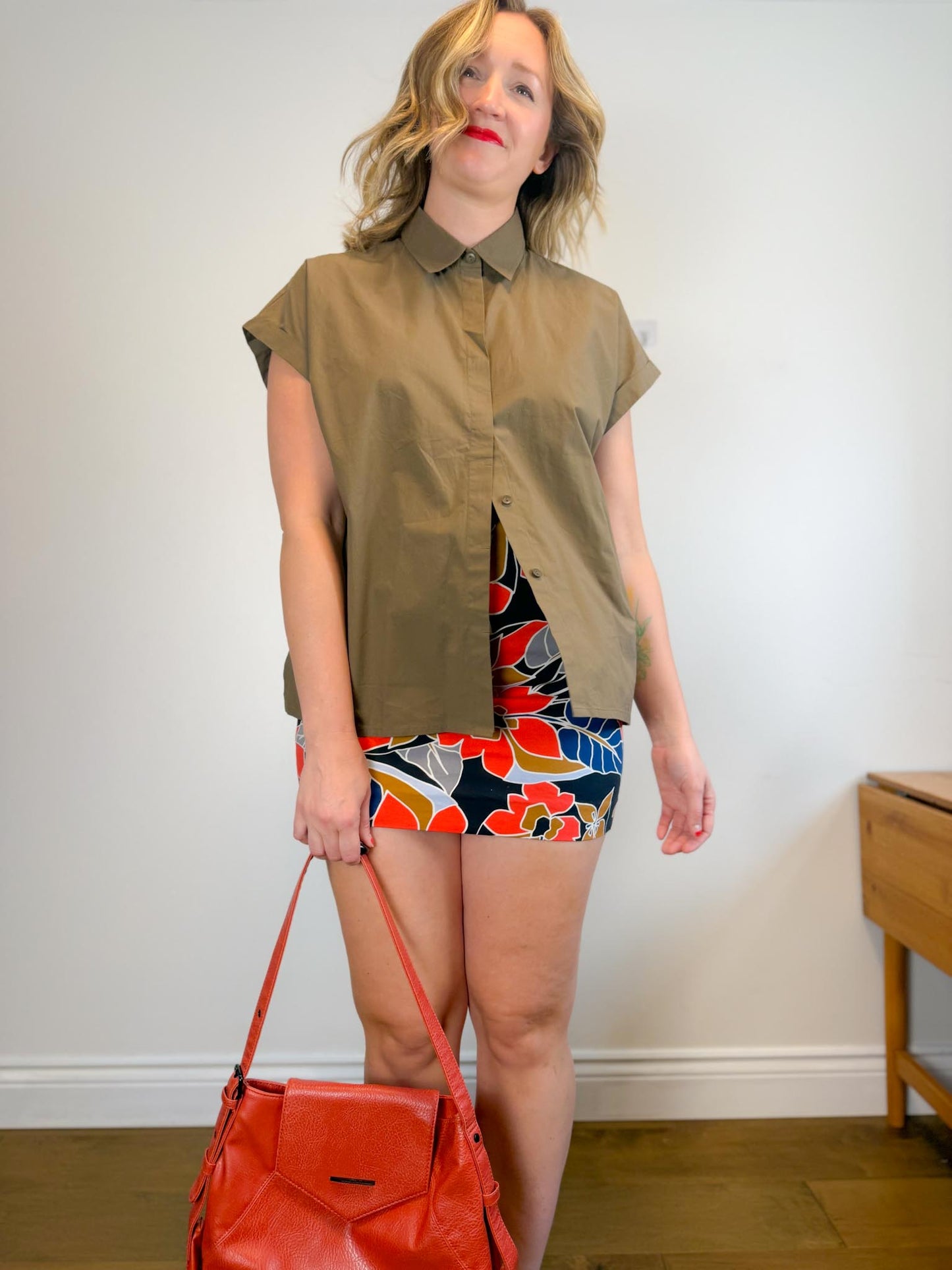 RW&Co Floral Mini Skirt (Size 14)