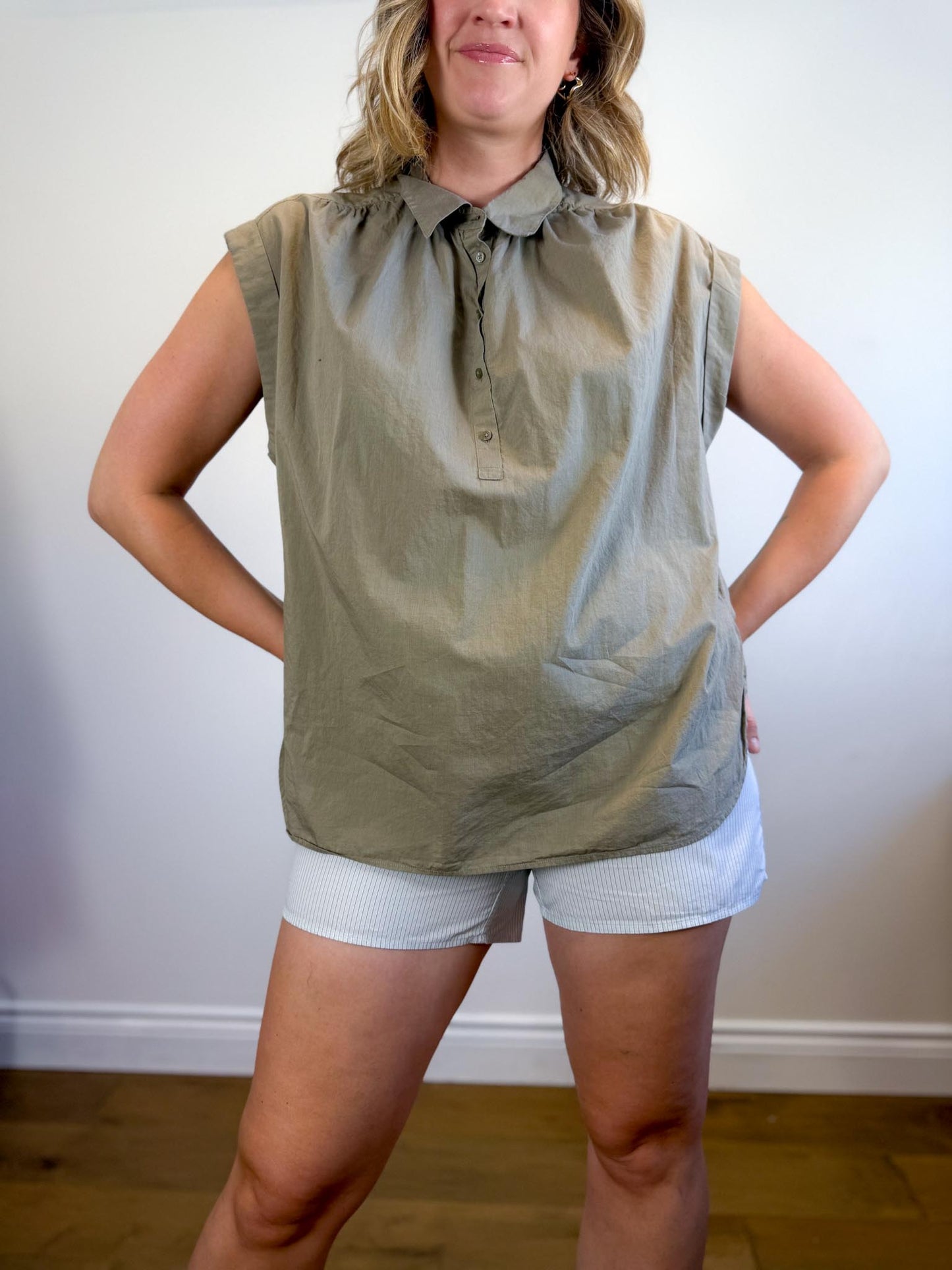 Babaton Tunic Top in Sandy Beige (Size L)
