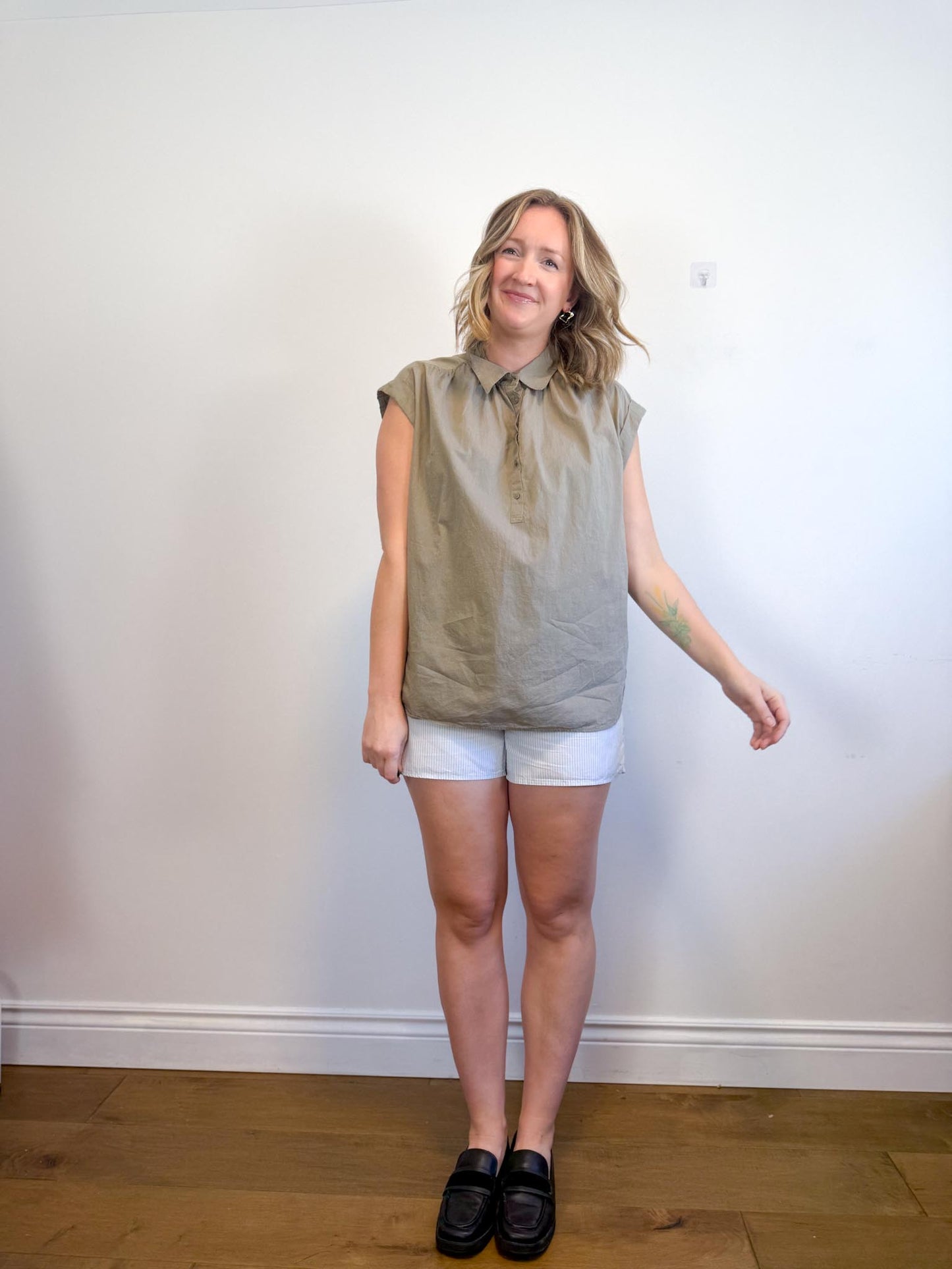 Babaton Tunic Top in Sandy Beige (Size L)