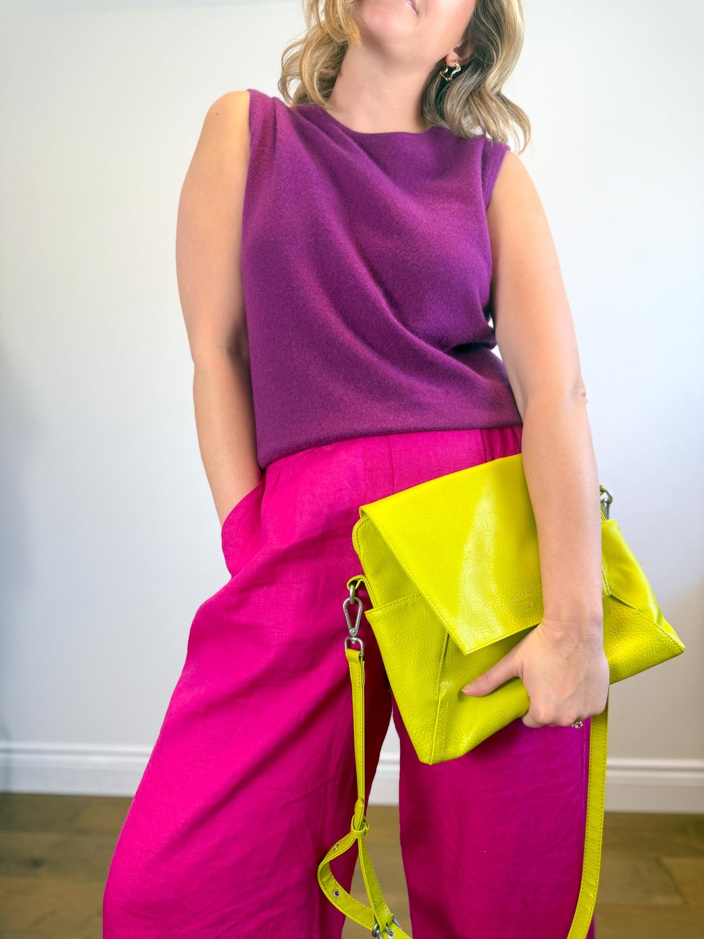 Sleeveless Sweater Vest in Plum (Size M/L)