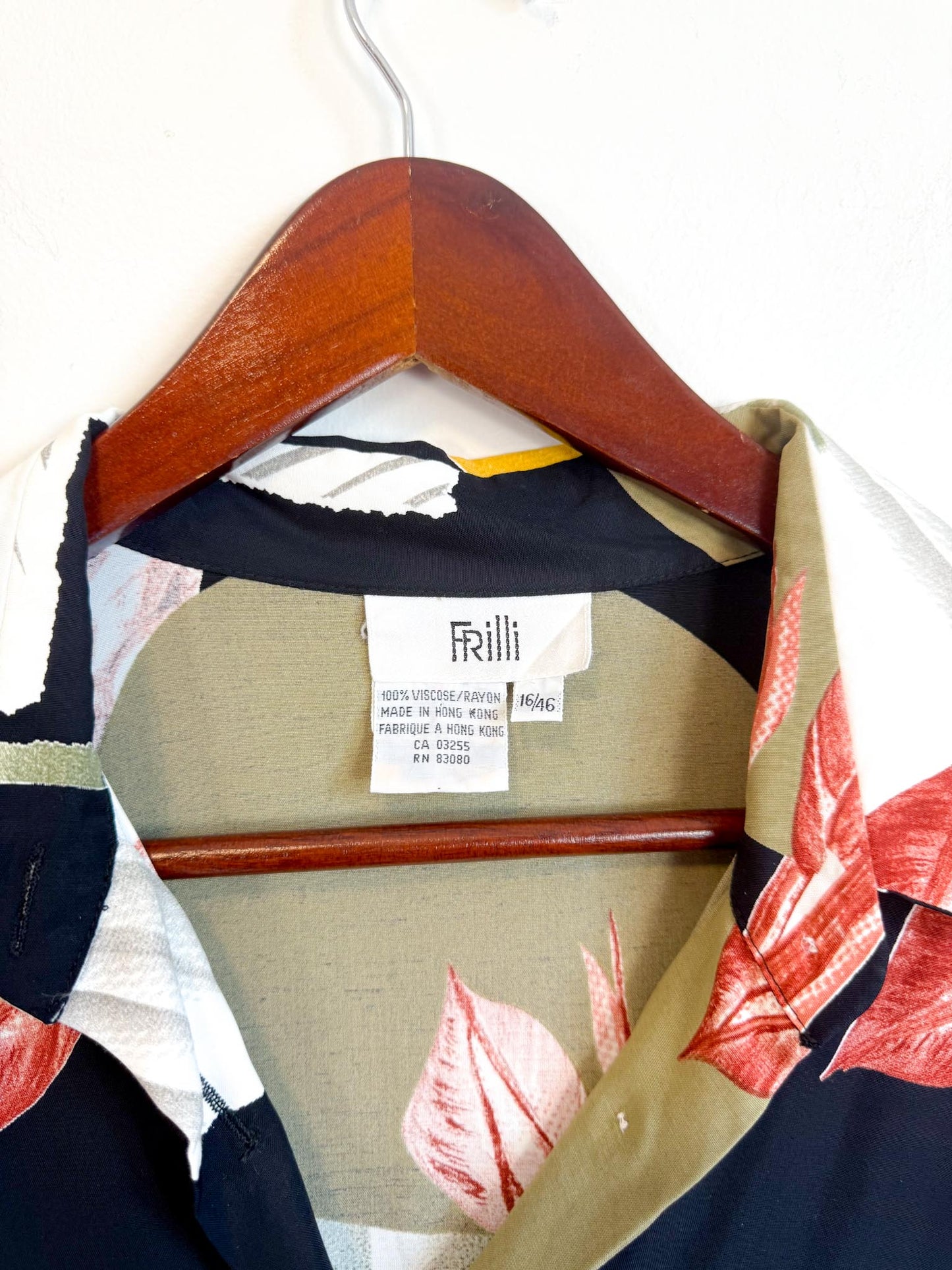 Vintage Abstract Print Blouse (Size XL)