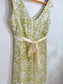 Sweet Chemise Green Floral Dress with Satin Belt (Size S)