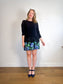 Autumn Cashmere Sweater in Black with Lace Trim (Size L)