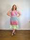 Tanya Taylor "Jazzie Multi-Colour Pastel Wrap Dress" (Size L/XL)