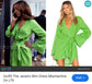 L'Academie "The Janeiro Linen Mini Dress in Green" (Size M)