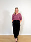 Anthropologie Pilcro "The Arin Mid-Rise Button-Front Barrel Pants in Black" (Size 31)