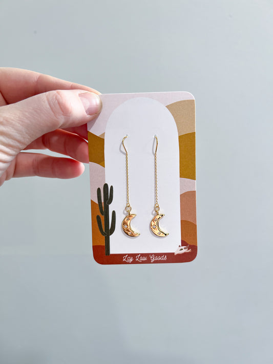 "Moonlight Threaders" Earrings