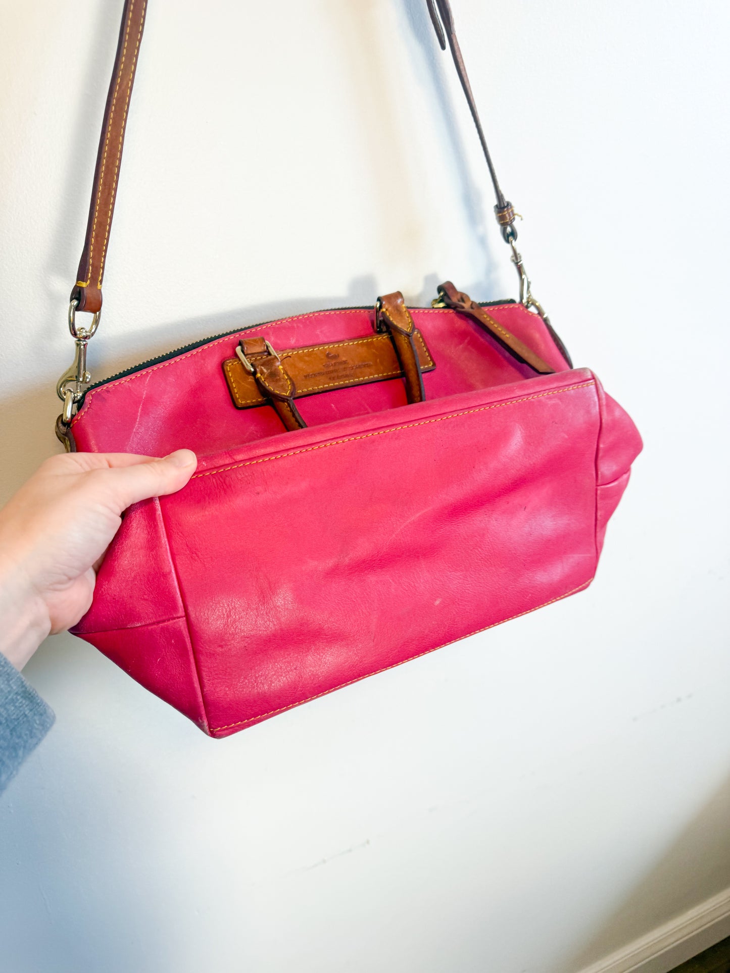 Dooney & Burke "Juliette Satchel Purse in Hot Pink"