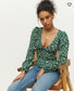 Reformation "Nell Top in Green Floral" (Size S)
