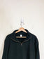 KOTN Slow Fashion "Quarter Zip French Terry Sweatshirt in Black" (Size L)