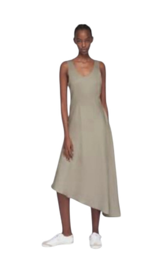 KOTN Bias Cut Asymmetrical Tank Dress in Laurel Oak (Size XS/S)