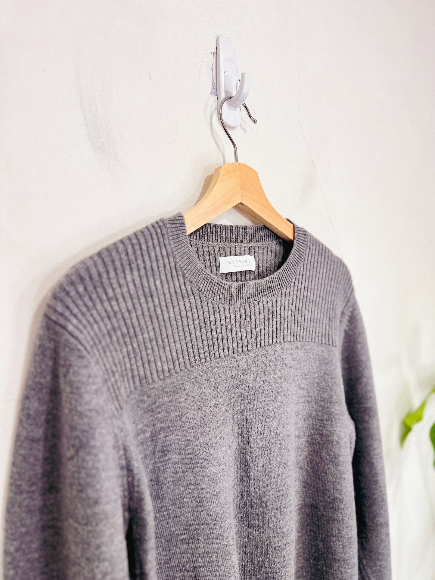 Everlane Grey Wool Crewneck Sweater (Size L)