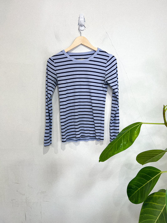 Gap Blue Striped Long Sleeve Tee (Size S)