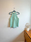 J.Crew "Tie-Neck Poplin Cotton Top in Green/White" (Size 10)