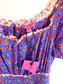 Betsey Johnson "Ditsy Rose Chalis Midi Dress in Veri Peri" NWT (Size M/L)