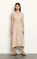 Sandro Striped Midi Dress in Pale Pink , Blue & Mustard (Size S)