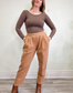 the kemist Designer Loungewear Pleated Pants in Nude (Size XL)