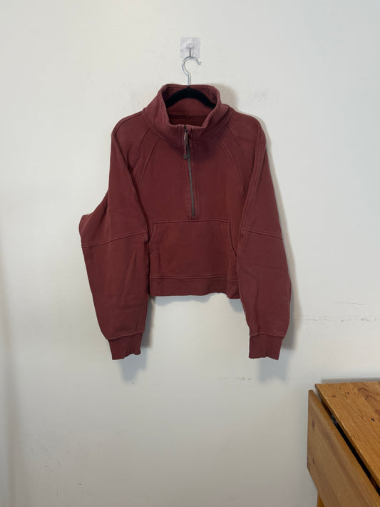 Lululemon "Scuba Oversized Full Zip Hoodie in Maroon" (Size XL/XXL)