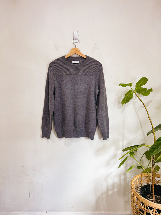 Everlane Grey Wool Crewneck Sweater (Size L)