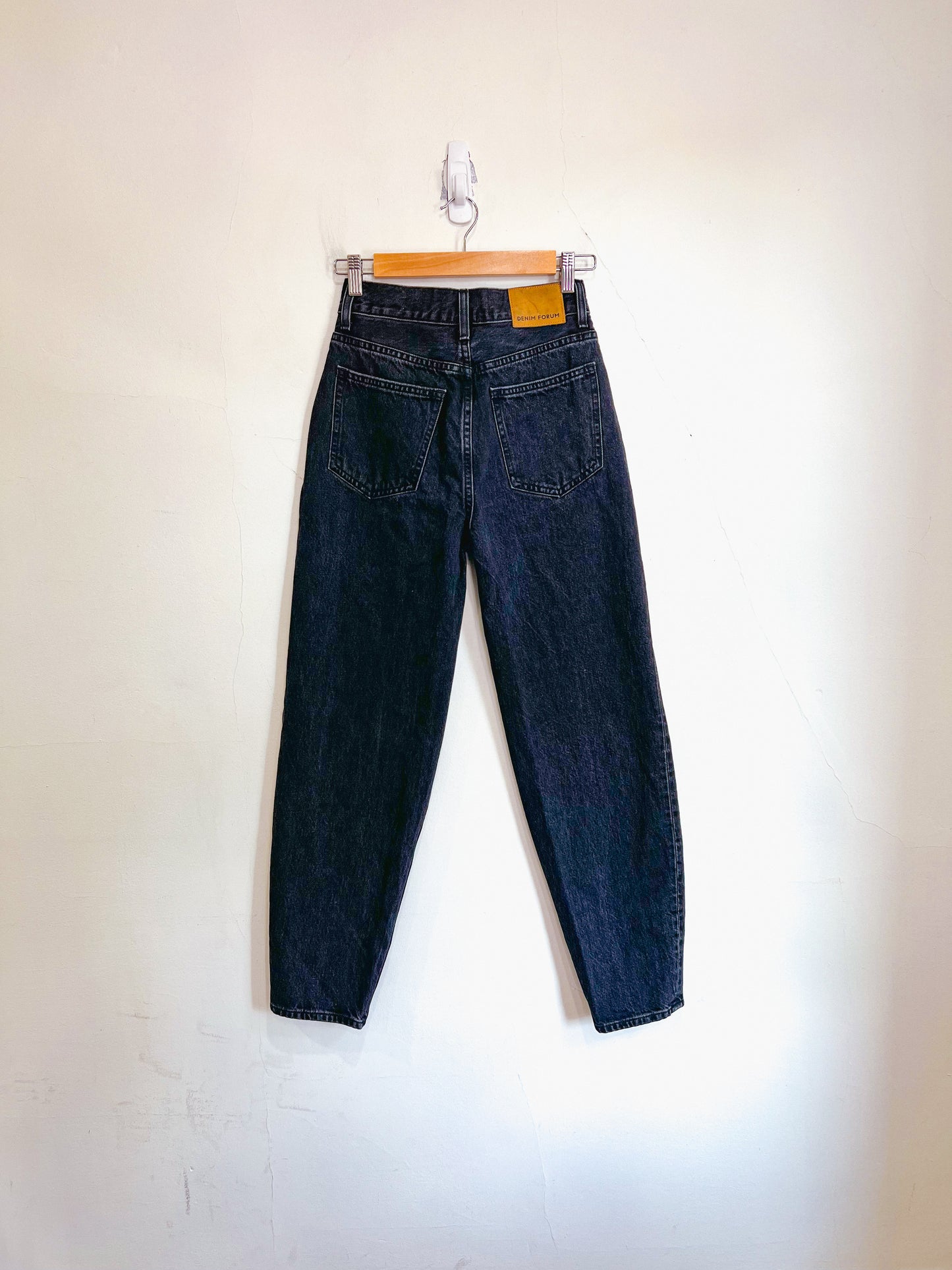 Denim Forum "The Gia High Rise Carrot Jeans in Black Denim" (Size 24)