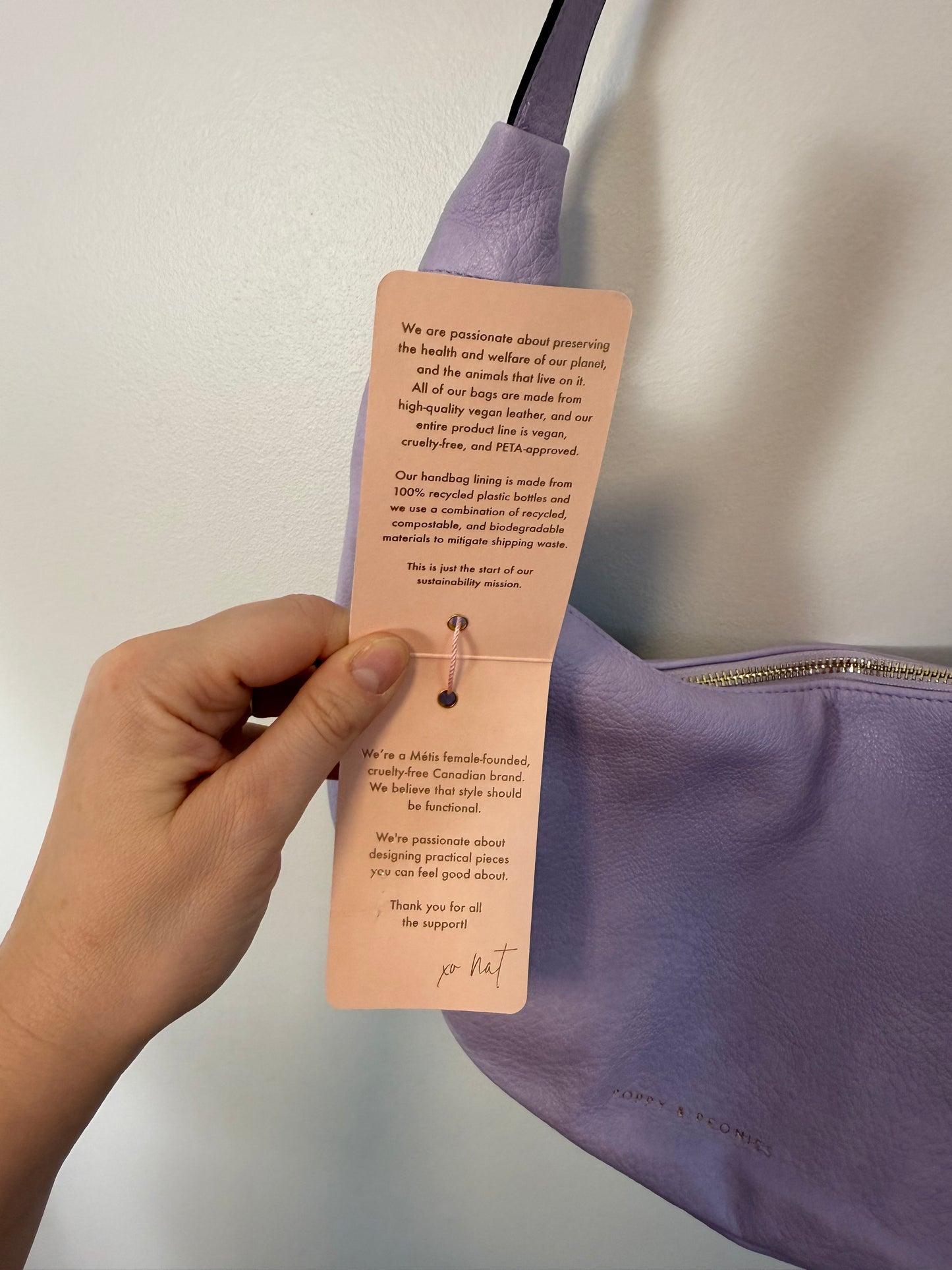 Poppy & Peonies "Over the Moon Purse in Purple" NWT