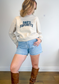 Favourite Daughter "Dad's Favourite Crewneck in Heather Oatmeal" (Size S/M)