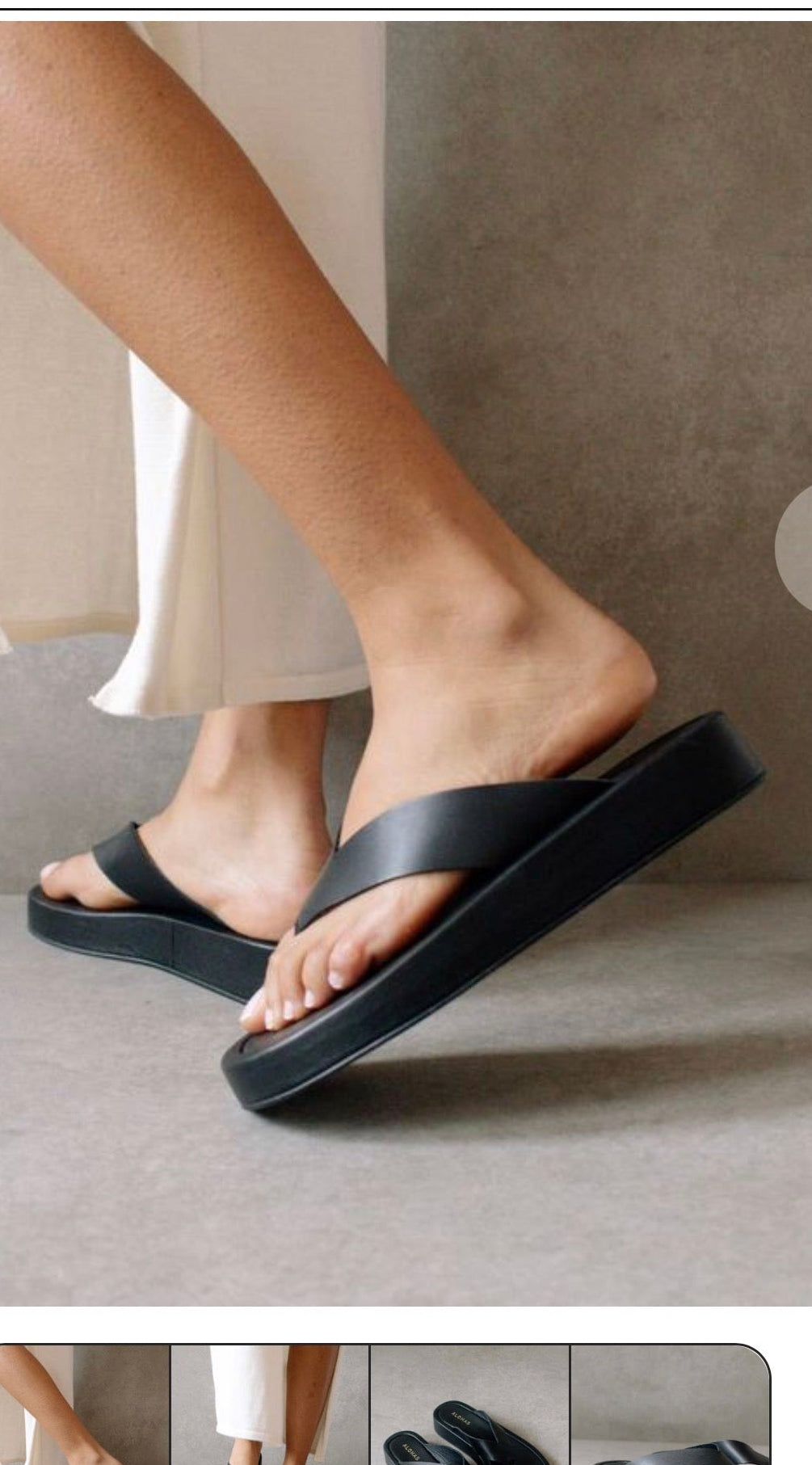 ALOHAS Sustainable "Overcast Sandal in Black" (Size 38)