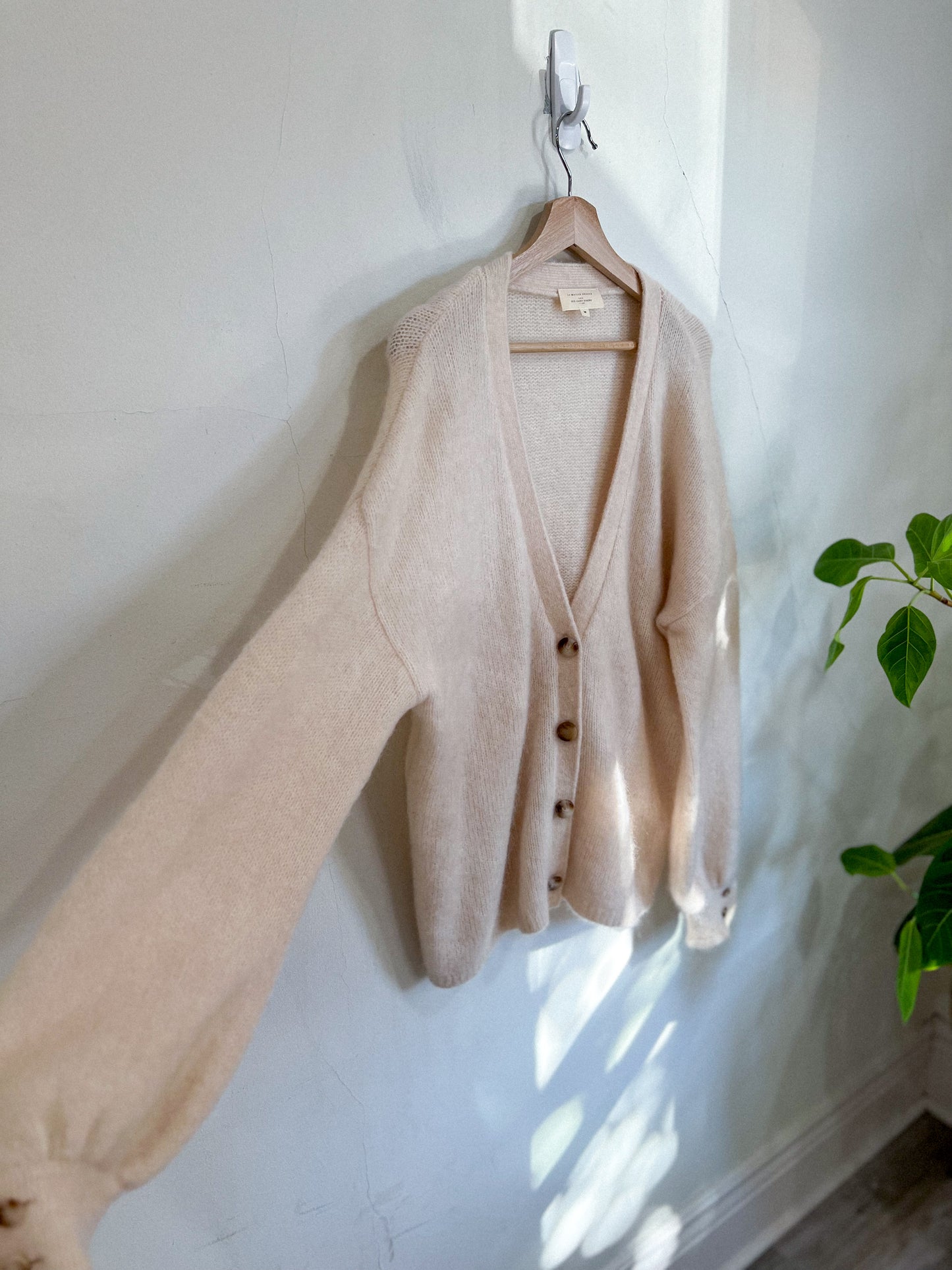 Sezane "Mia Cardigan in Natural" (Size M/L)