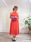 DKNY "Halterneck Twist-Front Dress" in Orange Coral (Size 10)