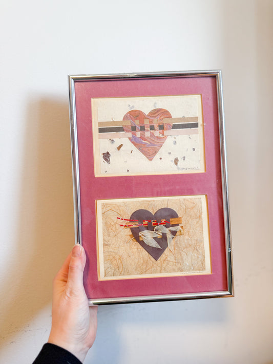 "Woven Hearts" Framed Paper Art by Nancy La Rose PICK UP / DELIVERY ONLY