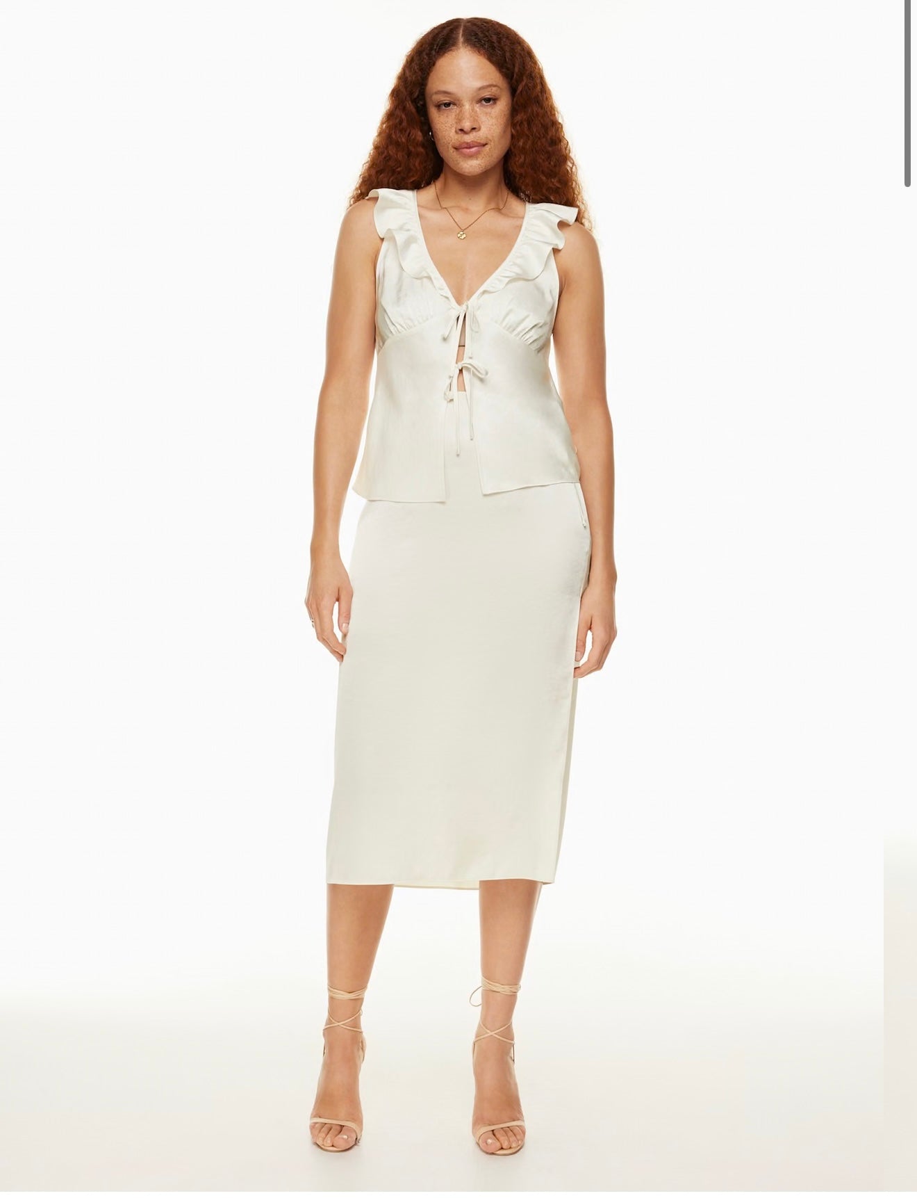 Wilfred "Elixir Satin Skirt" in Light Birch (Size S/M)