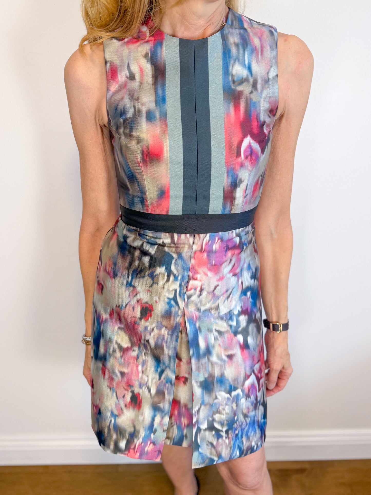 Judith & Charles Canadian Designer Mini Dress in Abstract Print (Size XS/S)