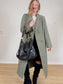 Torn by Ronny Kobo Tyra Peacoat in Moss Green (Size L)
