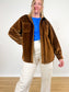 ALO Yoga "Ribbed Velour Mountain Side Shacket in Brow" (Size M/L)