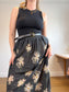 Gudrun Sjoden Floral Cotton Midi Skirt (Size L)