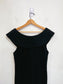 Banana Republic Italian Wool Off the Shoulder Knit Dress in Black (Size 10)