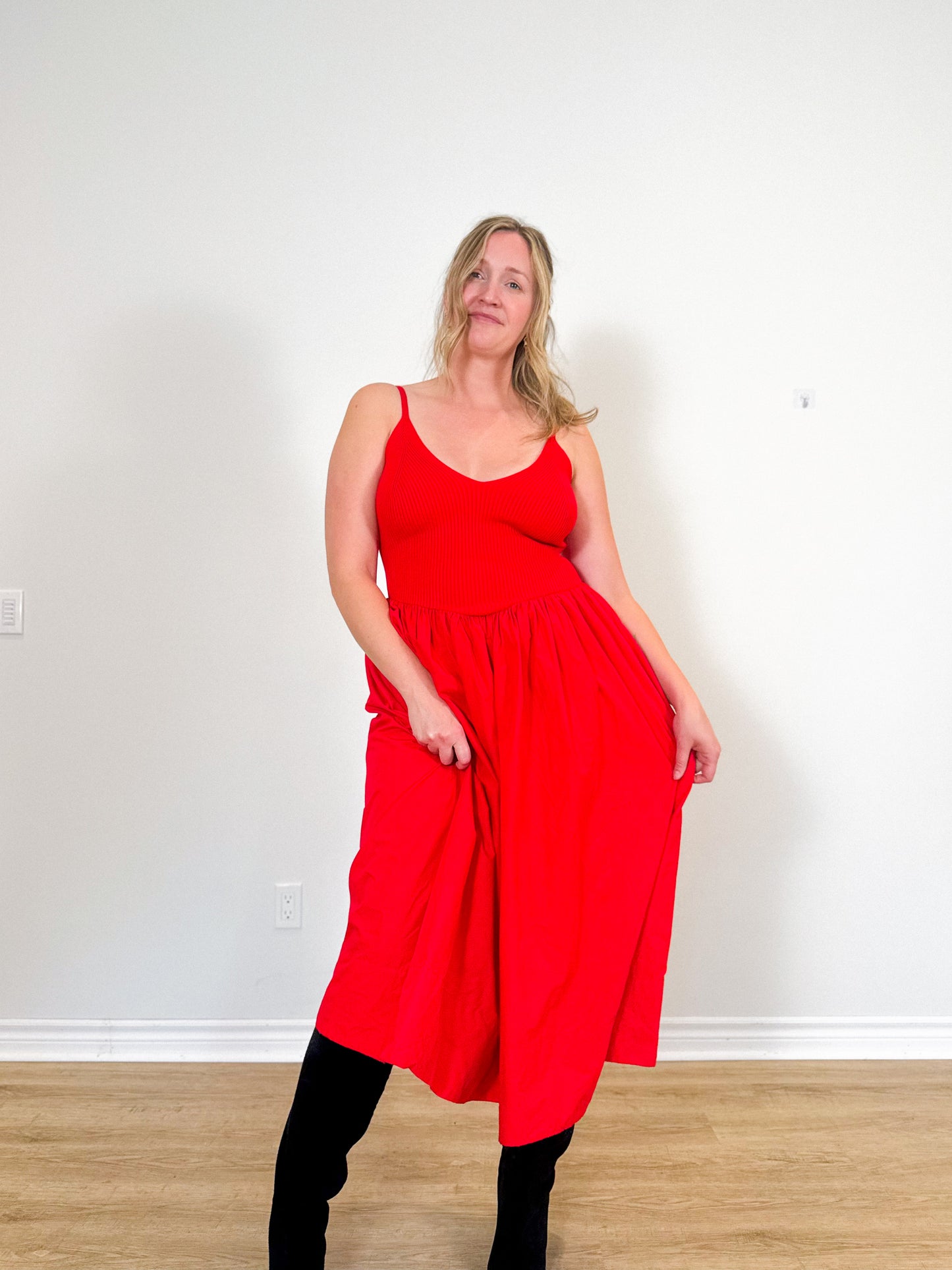Torn by Ronny Kobo "Monica Dress in Red" (Size S/M)