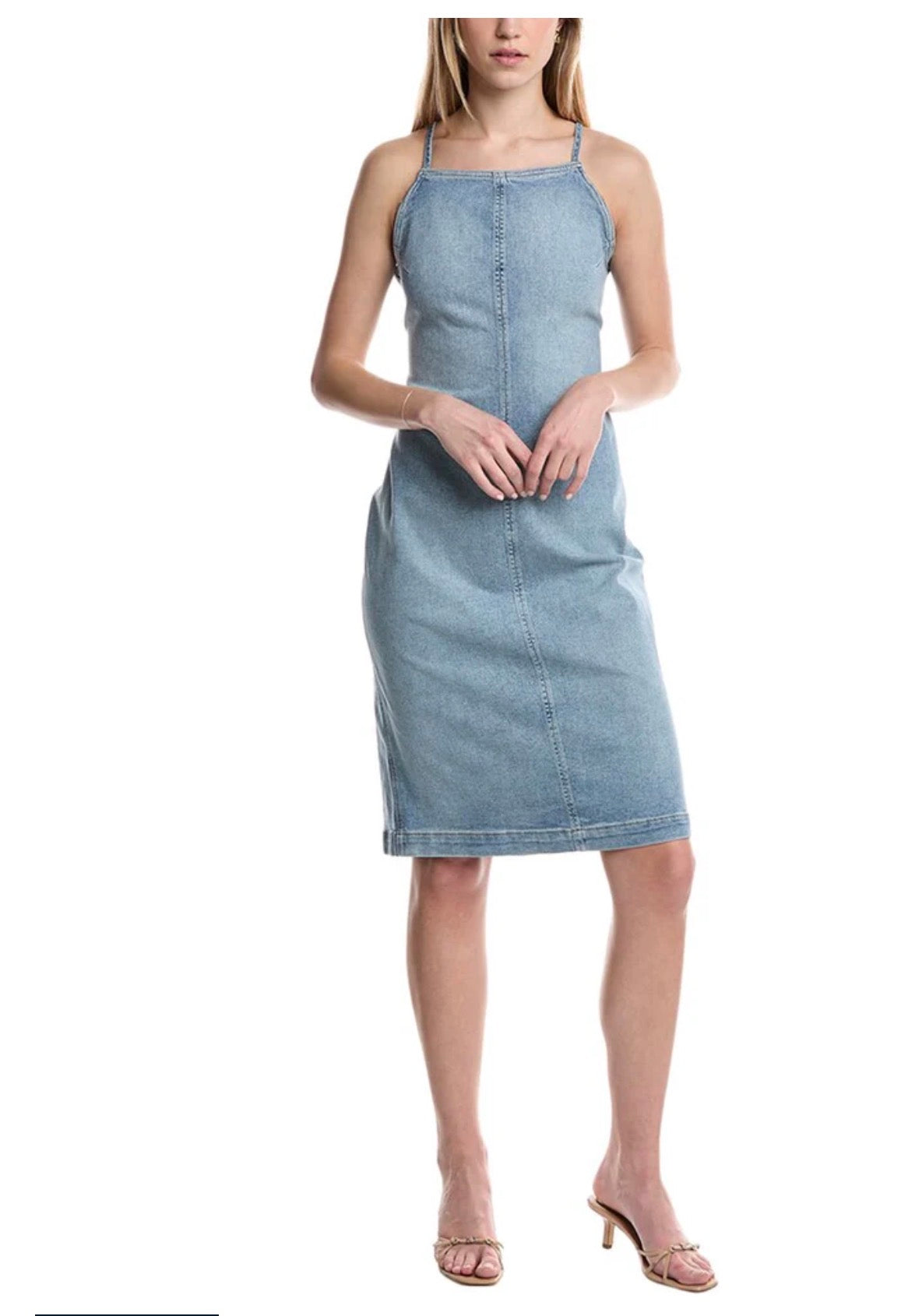 Anthropologie DL1981 "Esme Apron Denim Dress in Light Wash" (Size S)