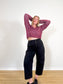 KOTN Sustainable Alpaca & Merino Wool Sweater in Burgundy (Size S/M)