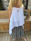 COS White Sleeveless Blouse with Asymetrical Wings (Size XS/S)