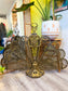 Vintage Art Deco Brass Folding Fireplace Fan NO SHIPPING