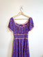 Betsey Johnson "Ditsy Rose Chalis Midi Dress in Veri Peri" NWT (Size M/L)
