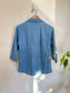 Vintage Denim Blouse with Floral Embroidery (Size S)