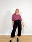 Anthropologie Pilcro "The Arin Mid-Rise Button-Front Barrel Pants in Black" (Size 31)