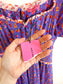 Betsey Johnson "Ditsy Rose Chalis Midi Dress in Veri Peri" NWT (Size M/L)