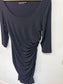 Joeffer Caoc 3/4 Sleeve Ruched Dress in Black (Size XL)