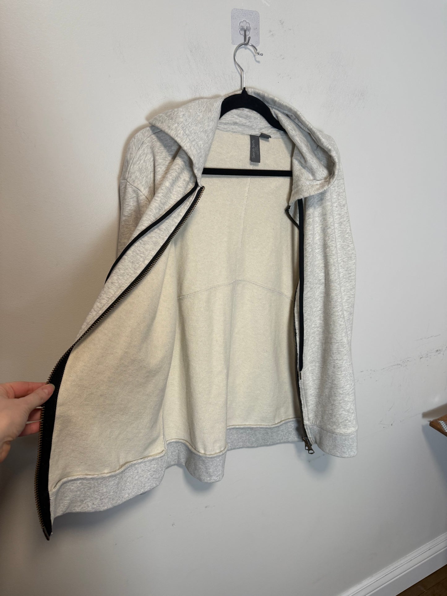 Sweaty Betty Zip Up Hoodie in Heather Grey (Size S/M)