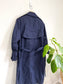 Vintage Navy Trench Coat (Size L)